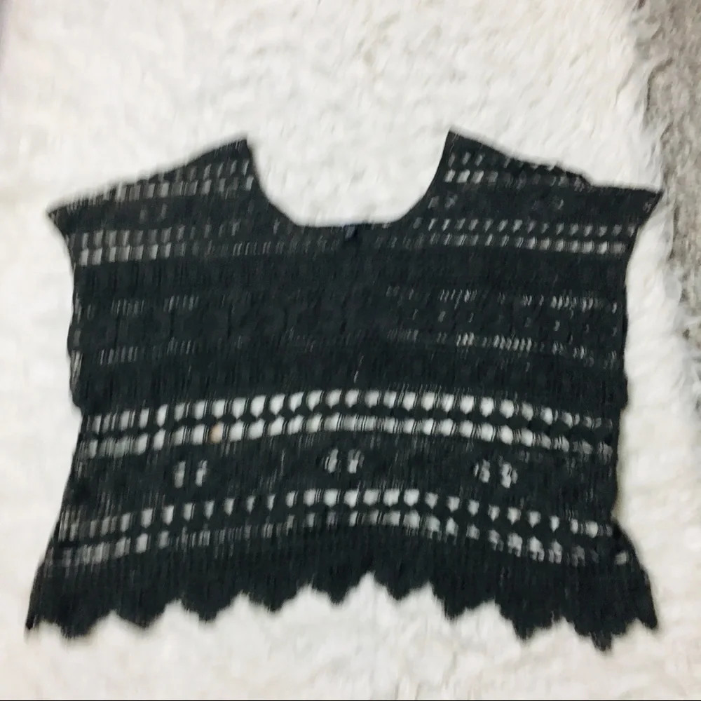 Lane Bryant Bohemian Crochet Olive Green Size 14 - Picture 5 of 13